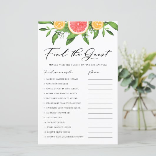 Grapefruit vindt het spel van het gastVrijgezellen (Staand voorkant)