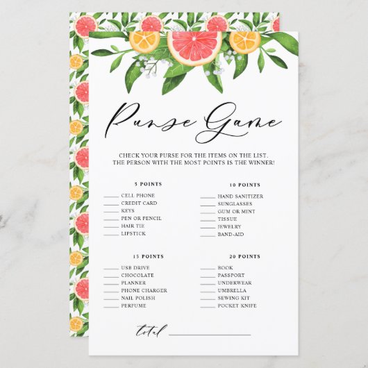 Grapefruit wat zit er in je Vrijgezellenfeest? (Voorkant / Achterkant)