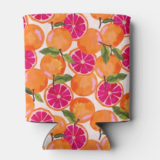 Grapefruit Waterverf monogram Blikjeskoeler (Achterkant)