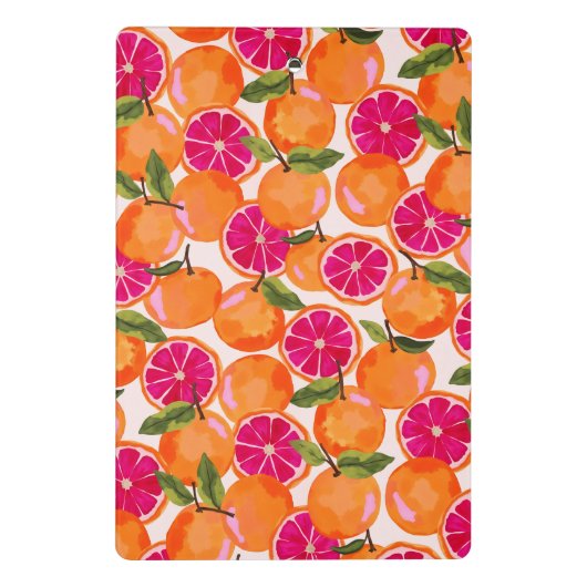 Grapefruit Waterverf monogram Mini Klembord (Achterkant)
