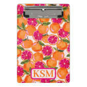 Grapefruit Waterverf monogram Mini Klembord (Voorkant)