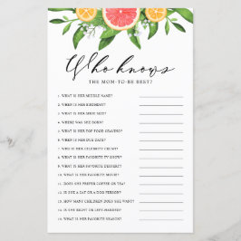 Grapefruit Wie kent mama het beste? Badkamer spel