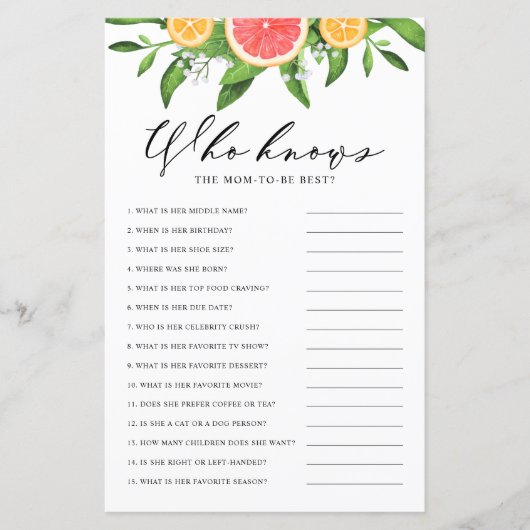 Grapefruit Wie kent mama het beste? Badkamer spel (Voorkant)