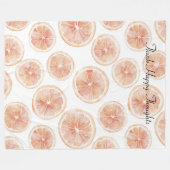 Grapefruit Zomerbries Fleece Deken (Voorkant (Horizontaal))