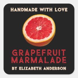 Grapefruitproduct Vierkante Sticker
