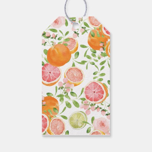 Grapefruits Citrus Vrijgezellenfeest Dank u wel La Cadeaulabel (Achterkant)