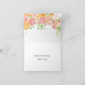 Grapefruits Citrus Vrijgezellenfeest Hartelijk dan Bedankkaart (Binnen)