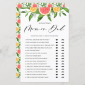 Grapefruits raad wie er Baby shower van mama of pa (Voorkant / Achterkant)