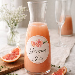 Grapefruitsap Mimosa Bar Fles Ronde Sticker