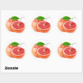 Grapefruitsap Ronde Sticker (Vel)