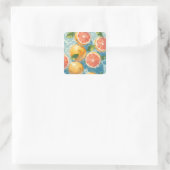 Grapefruitscheut Vierkante Sticker (Tas)