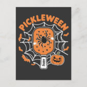 Grapenkomiek Griezelige Halloween Pickleball Sport Briefkaart (Voorkant)