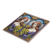 Grapeplukkers Keramische Tegels Tegeltje (Zijkant)