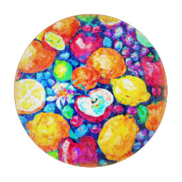 Grapes, Apple and Citrus Fruits Painting. Buy Now Snijplank