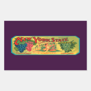  Grapes Crate Art New York Rechthoekige Sticker