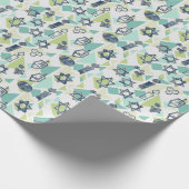 GRAPES EN DREIDELS Hanukkah Chanukah Cadeaupapier (Hoek)