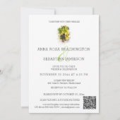 *~* Grapes Italy AR21 QR RSVP Vineyard Wedding Kaart (Achterkant)