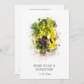 *~* Grapes Italy AR21 QR RSVP Vineyard Wedding Kaart (Voorkant / Achterkant)