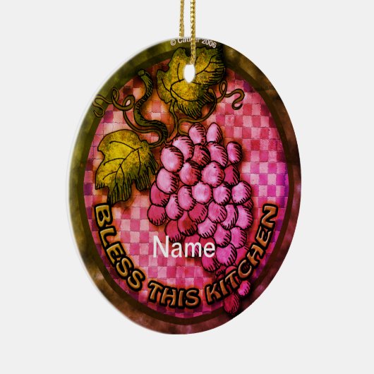 Grapes Kitchen Keramisch Ornament (Rechts)