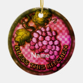Grapes Kitchen Keramisch Ornament (Voorkant)