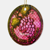 Grapes Kitchen Keramisch Ornament (Links)