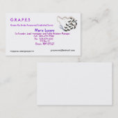 GRAPES Logo, Marie Lucero, PO Box 111, Dixon, N... Visitekaartje (Voorkant / Achterkant)