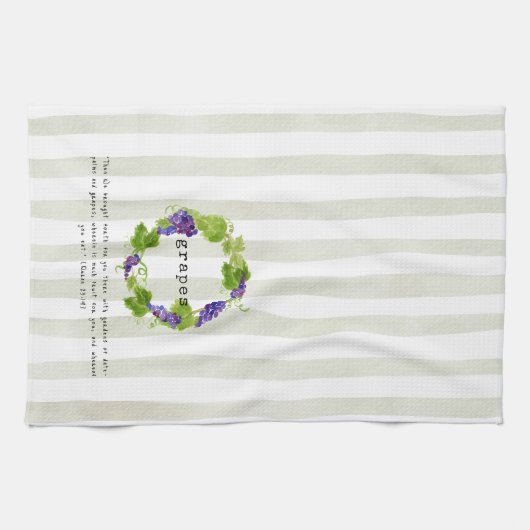 Grapes - Quran Verse Theedoek (Horizontaal)