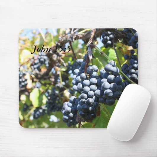 Grapes Vineyard John 15:5 Mousepad Muismat (Met muis)