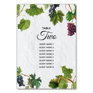 Grapes Vineyard Mediterranean Greek Island Wedding Kaart