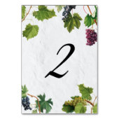 Grapes Vineyard Mediterranean Greek Island Wedding Kaart (Achterkant)