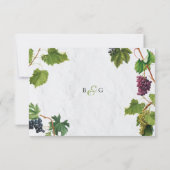 Grapes Vineyard Mediterranean Greek Island Wedding RSVP Kaartje (Achterkant)