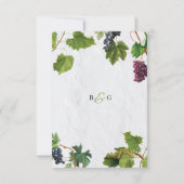 Grapes Vineyard Mediterranean Greek Island Wedding RSVP Kaartje (Achterkant)