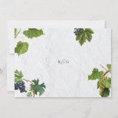 Grapes Vineyard Mediterranean Greek Island Wedding Save The Date (Achterkant)