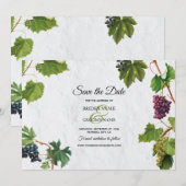 Grapes Vineyard Mediterranean Greek Island Wedding Save The Date (Voorkant / Achterkant)