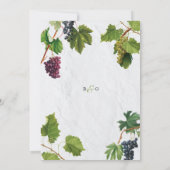 Grapes Vineyard Mediterranean Greek Island Wedding Save The Date (Achterkant)