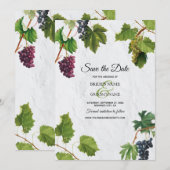 Grapes Vineyard Mediterranean Greek Island Wedding Save The Date (Voorkant / Achterkant)