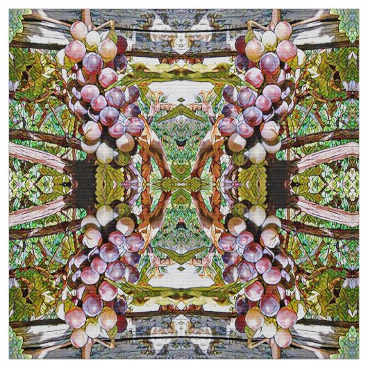 Grapes. Vruchtenvitrage. Stof (Swatch)