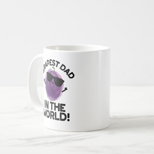 Grapest pap in de wereld grappige fruitpun koffiemok (Voorkant links)