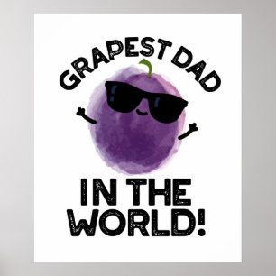 Grapest pap in de wereld grappige fruitpun poster