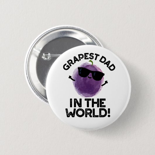 Grapest pap in de wereld grappige fruitpun ronde button 5,7 cm (Voorkant /achterkant)