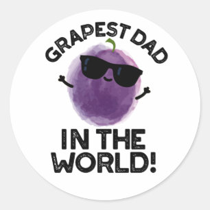 Grapest pap in de wereld grappige fruitpun ronde sticker
