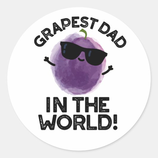Grapest pap in de wereld grappige fruitpun ronde sticker (Voorkant)