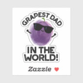 Grapest pap in de wereld grappige fruitpun sticker (Vel)