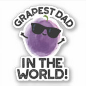 Grapest pap in de wereld grappige fruitpun sticker (Voorkant)