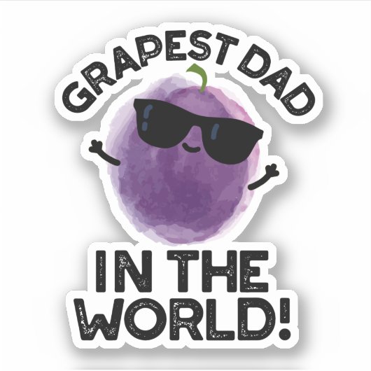 Grapest pap in de wereld grappige fruitpun sticker (Voorkant)
