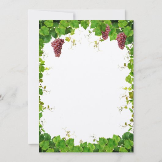 Grapevine Border Invitation Kaart (Voorkant)