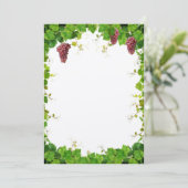 Grapevine Border Invitation Kaart (Staand voorkant)