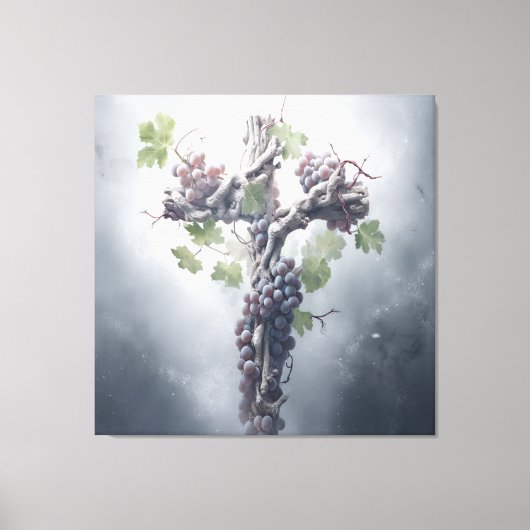 Grapevine Cross Canvas Afdruk (Voorkant)
