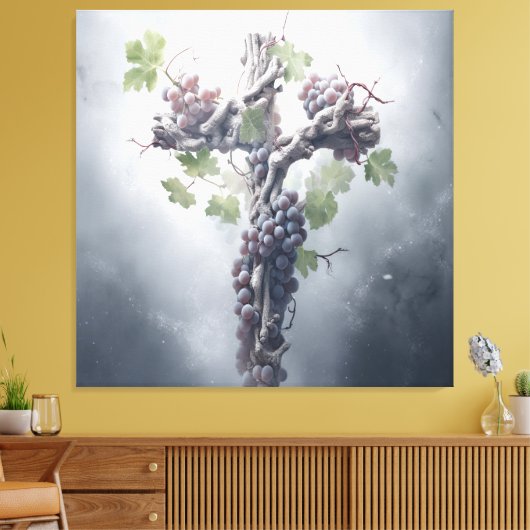 Grapevine Cross Canvas Afdruk (Insitu (Woonkamer))