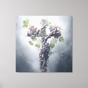 Grapevine Cross Canvas Afdruk